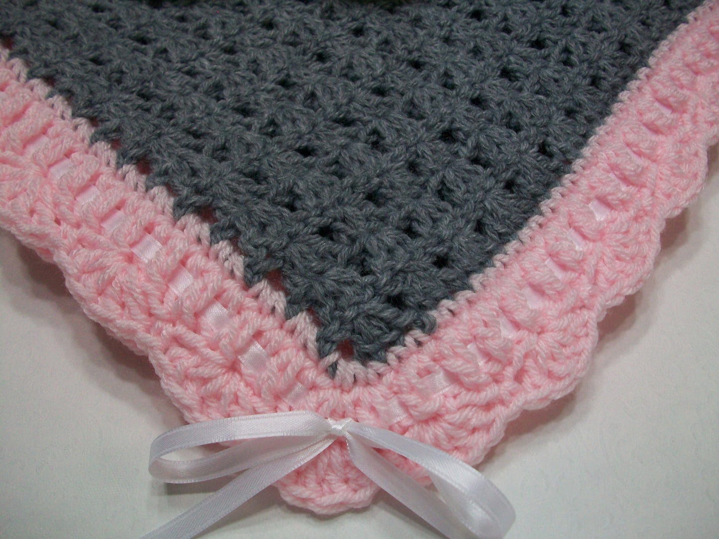 Charcoal Pink Baby Blanket