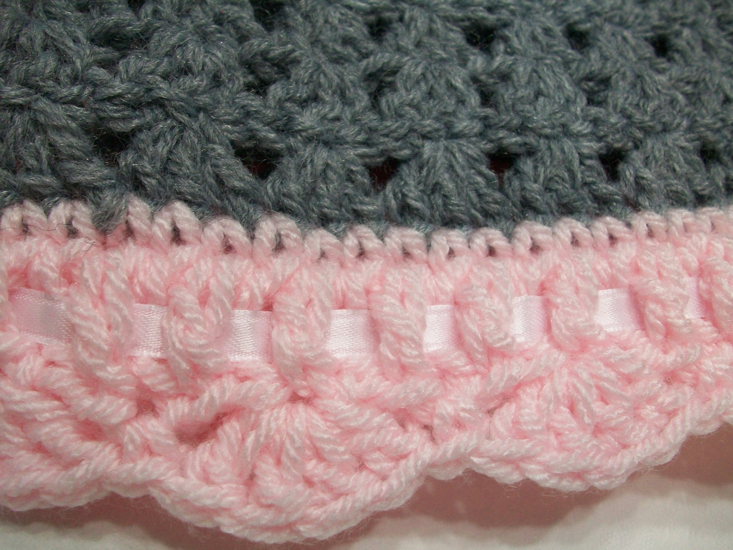Charcoal Pink Baby Blanket