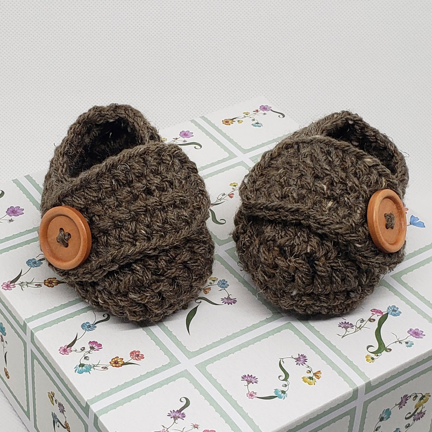 Chocolate Baby Booties