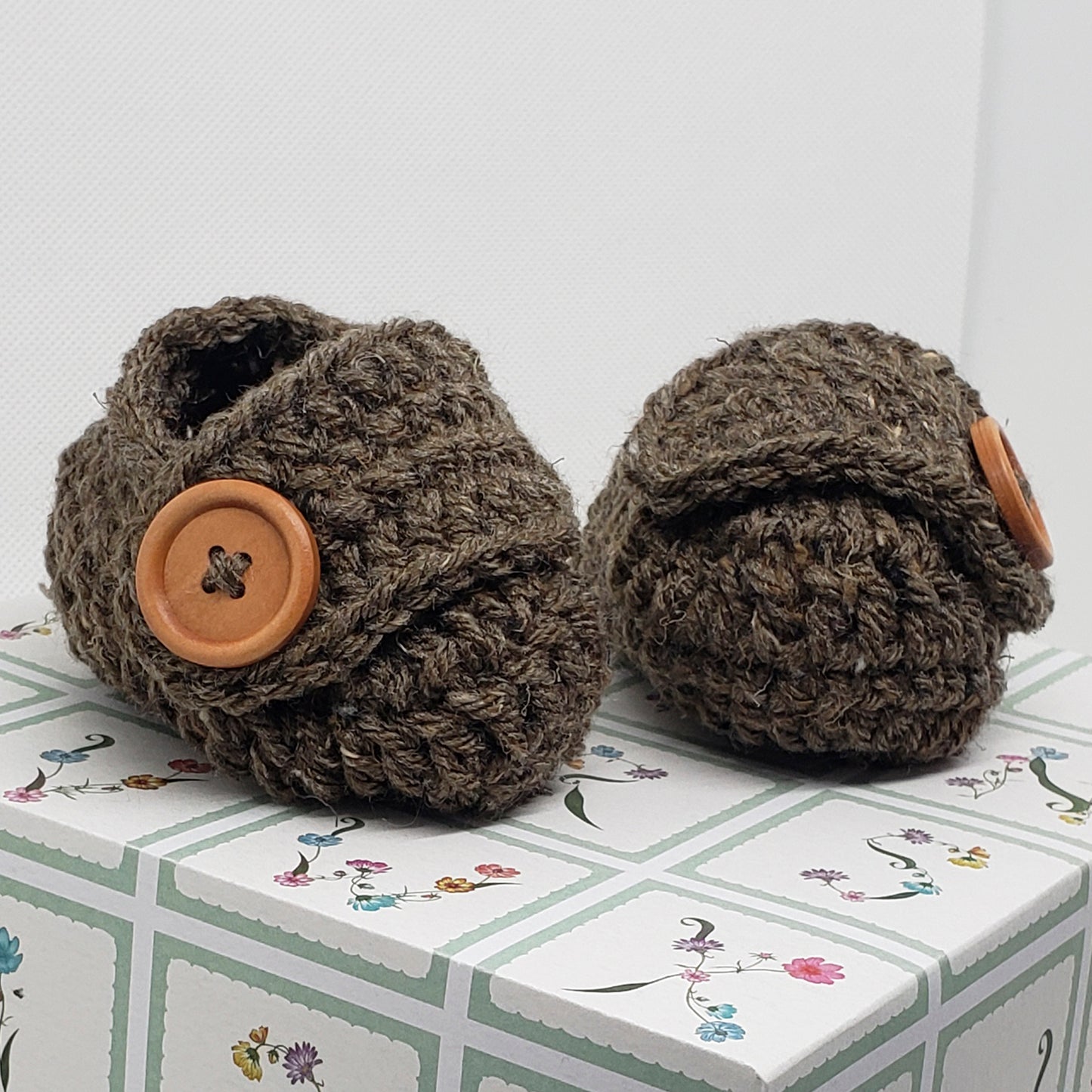 Chocolate Baby Booties